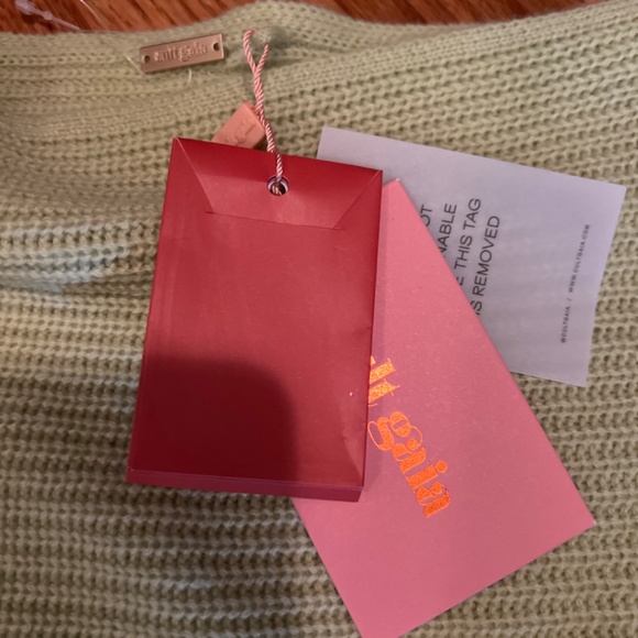 Cult Gaia Aluma Knit Cashmere Wool Off the Shoulder Sweater NWT - Picture 2 of 3